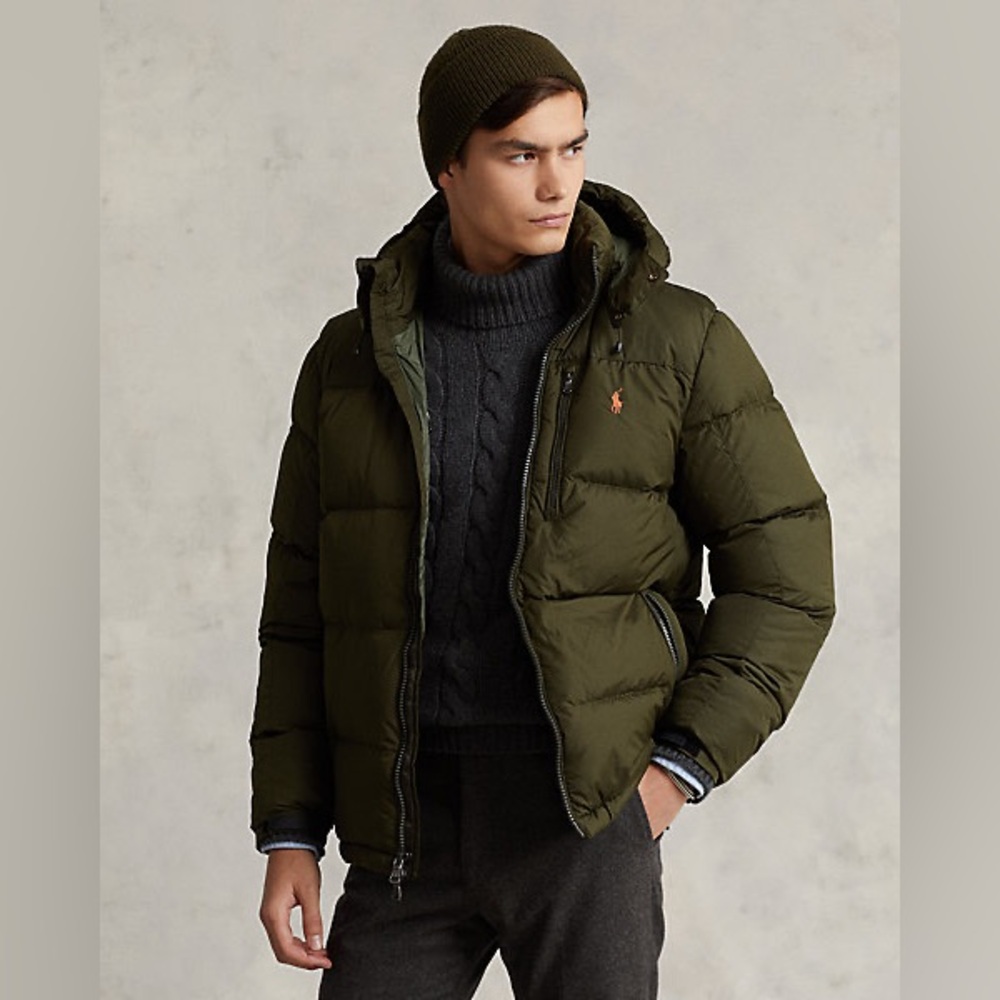 Grey Ralph Lauren Puffer Jacket.